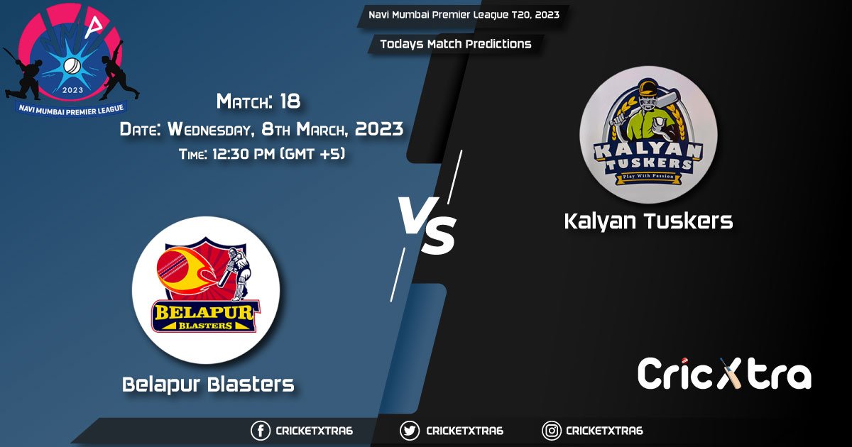 Navi Mumbai Premier League T20, 2023, BEB vs KLT 18th Match Prediction, Fantasy Cricket Tips, Pitch Report and Injury Update