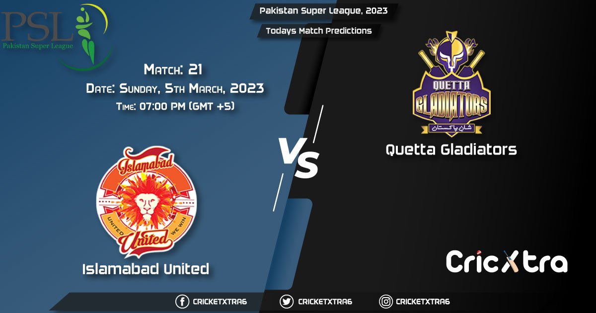 Pakistan Super League, 2023, ISL vs QUE 21st Match Prediction, Fantasy Cricket Tips, Pitch Report and Injury Update