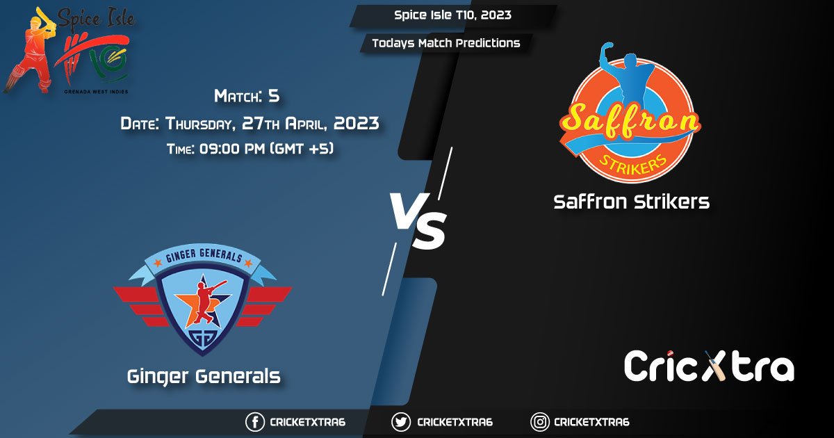 Spice Isle T10, 2023, GG vs SS 5th Match Prediction, Fantasy Cricket Tips, Pitch Report and Injury Update