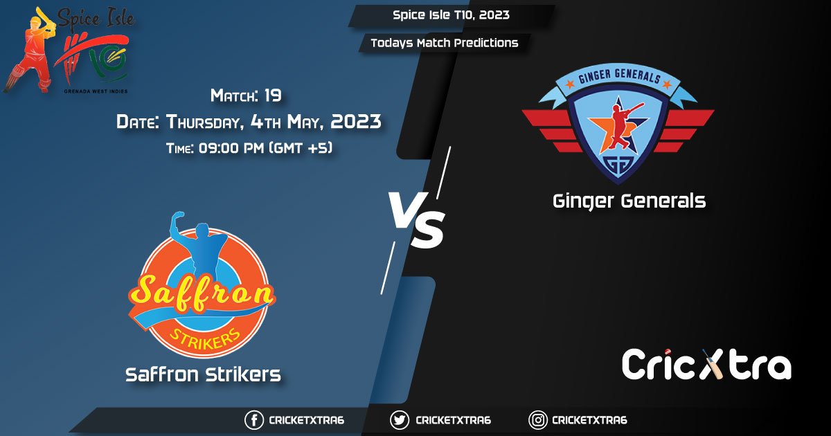 Spice Isle T10, 2023, SS vs GG 19th Match Prediction, Fantasy Cricket Tips, Pitch Report and Injury Update