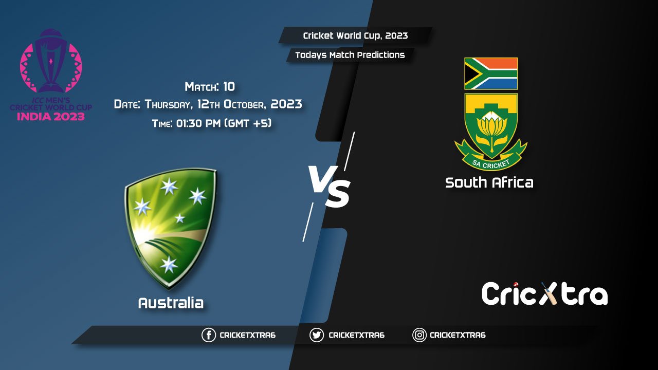 Cricket World Cup, 2023, AUS vs SA 10th Match Prediction, Fantasy Cricket Tips, Pitch Report and Injury Update