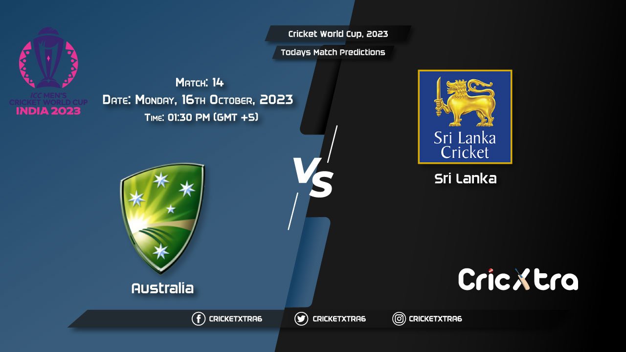 Cricket World Cup, 2023, AUS vs SL 14th Match Prediction, Fantasy Cricket Tips, Pitch Report and Injury Update