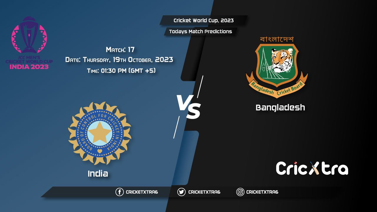 Cricket World Cup, 2023, IND vs BAN 17th Match Prediction, Fantasy Cricket Tips, Pitch Report and Injury Update