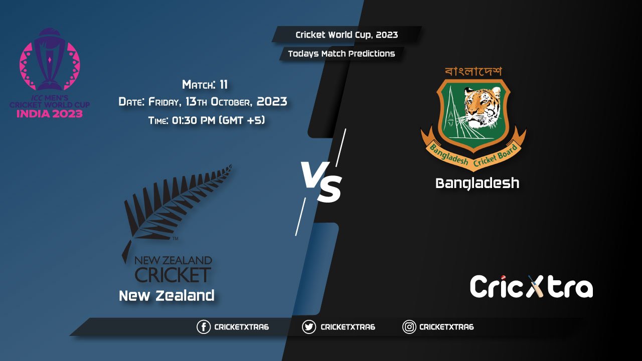Cricket World Cup, 2023, NZ vs BAN 11th Match Prediction, Fantasy Cricket Tips, Pitch Report and Injury Update
