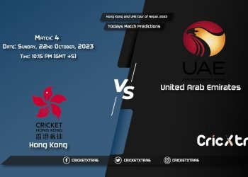 Hong Kong and UAE tour of Nepal, 2023, HK vs UAE 4th Match Prediction, Fantasy Cricket Tips, Pitch Report and Injury UpdateWho Will Win Today Nepal vs United Arab Emirates, Match 1 Prediction, Hong Kong and UAE tour of Nepal, 2023, Live Score, Playing 11, Key Players