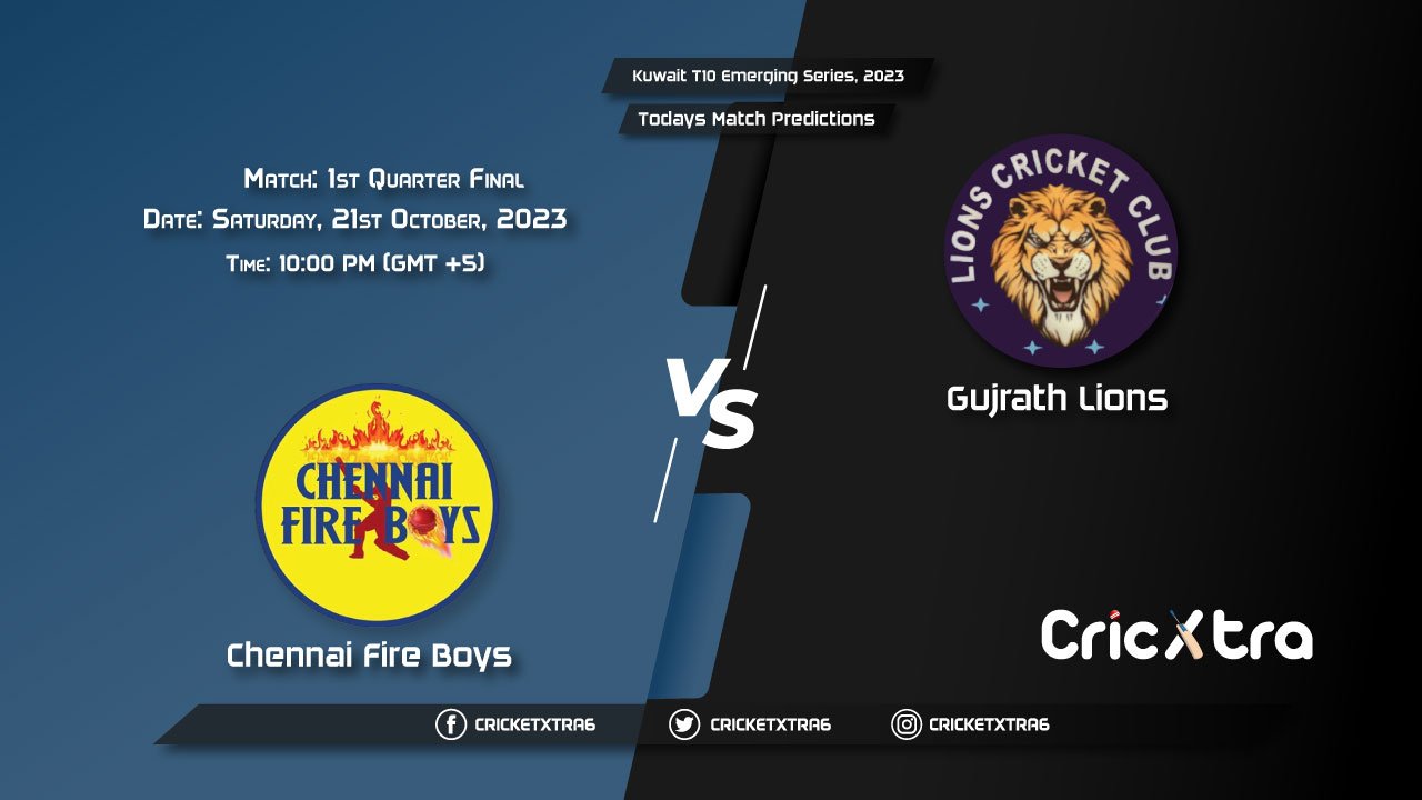 Kuwait T10 Emerging Series, 2023, CFB vs GL 1st Quarter Final Match Prediction, Fantasy Cricket Tips, Pitch Report and Injury Update