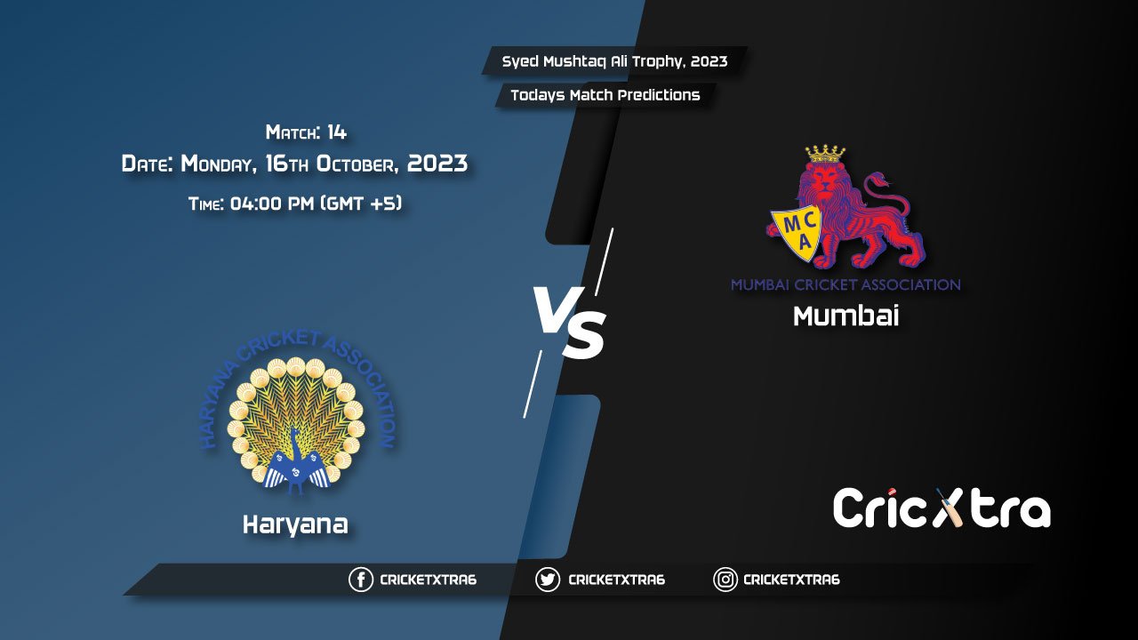 Syed Mushtaq Ali Trophy, 2023, HAR vs MUM 14th Match Prediction, Fantasy Cricket Tips, Pitch Report and Injury Update
