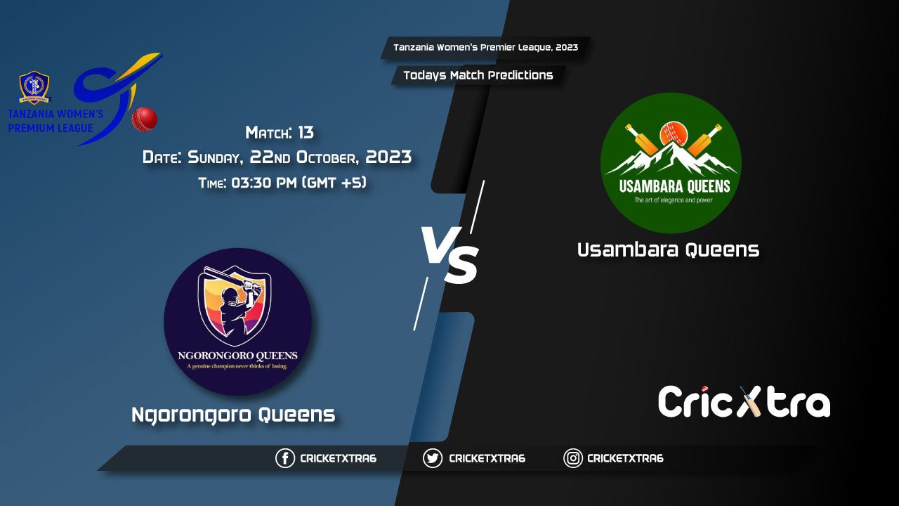 Tanzania Women's Premier League, 2023, NGQ vs UBQ 13th Match Prediction, Fantasy Cricket Tips, Pitch Report and Injury Update